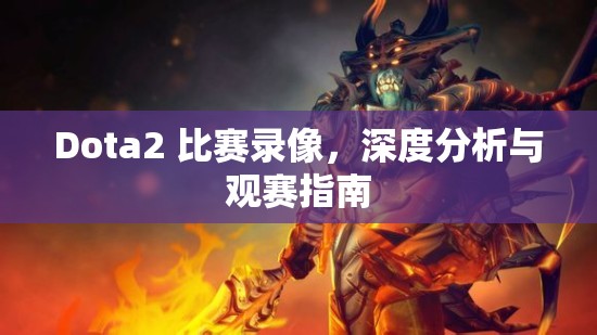 Dota2 比赛录像，深度分析与观赛指南